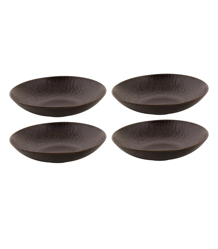 Palmer Bord Diep Coupe Ruston 22 Cm Bruin Stoneware 4 Stuk(s) 3 Palmer Bord Diep Coupe Ruston 22 Cm Bruin Stoneware 4 Stuk(s)