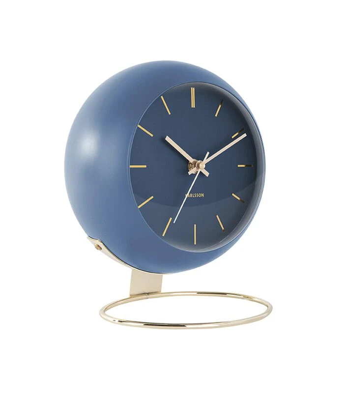 Karlsson Tafelklok Globe - Donkerblauw - 21x24,5x14cm 3 Karlsson Tafelklok Globe - Donkerblauw - 21x24,5x14cm