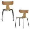 BePureHome Form Stoel - Hout - Naturel - Set Van 2