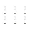 Champagneflûte 265712 Carre 22 Cl - Transparant 6 Stuk(s)