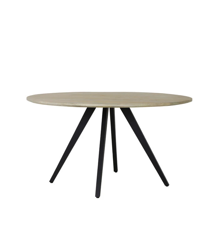 Eettafel Magnifera - Hout/Zwart - Ø120cm 3 Eettafel Magnifera - Hout/Zwart - Ø120cm