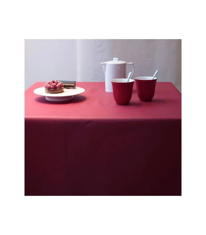Effen Rood Rond Of Ovaal Gecoat Tafelkleed 3 Effen Rood Rond Of Ovaal Gecoat Tafelkleed