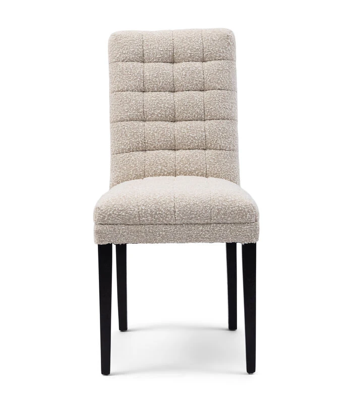 Eetkamerstoel - Clement - Wit - Polyester, Acryl, Rubberhout - 47.0x80.0x105.0 Cm 3 Eetkamerstoel - Clement - Wit - Polyester, Acryl, Rubberhout - 47.0x80.0x105.0 Cm