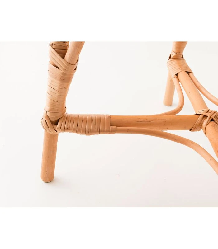 Rieten Ronde Tafel Colette 2 - Glas 50 Cm 6 Rieten Ronde Tafel Colette 2 - Glas 50 Cm - Afbeelding 4