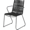 Tuinstoel Met Armleuning Slimm - Metaal - Zwart - 88x61x52