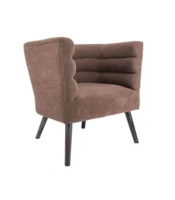 Leitmotiv Stoel Explicit - Suede Look Chocolade Bruin - 74x71x74cm