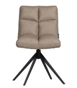Exclusive Vinny Draaibare Eetkamerstoel - Leerlook - Taupe - 80x48x45 -Thuis Accessoires Winkel e7cfc5f60baf43ed8785fc866ed6c996