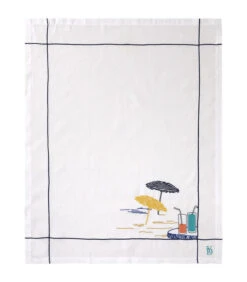 Theedoek Linnen , Azur