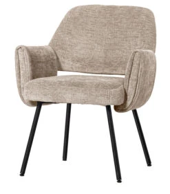 Eetkamerstoel Silk - Polyester - Naturel - Set Van 2