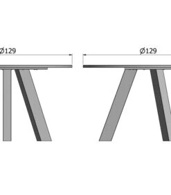 WOOOD Eettafel Rhonda - Eiken - Blacknight - 77x129x129 -Thuis Accessoires Winkel ead04b3cf6d349159dfdab37b3953d64
