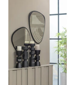 Midi Kandelaar - Mangohout - Zwart - 36x12x12 -Thuis Accessoires Winkel eb459c4362b94d29ad5eb7870d08e28f