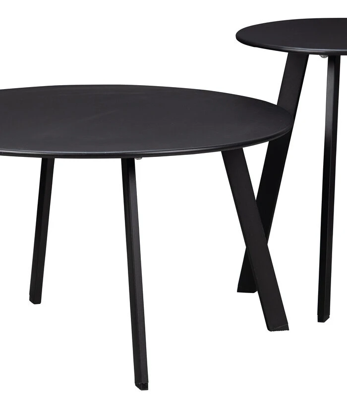 WOOOD Bijzettafel Buiten Fer - Metaal - Zwart - 49x40x40 6 WOOOD Bijzettafel Buiten Fer - Metaal - Zwart - 49x40x40 - Afbeelding 4