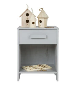 WOOOD Dennis Nachtkastje - Grenen Geborsteld - Betongrijs - 52x39x36 -Thuis Accessoires Winkel eeab8587dc4d4ea7aca5d9b339951aa8