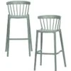 WOOOD Barstoel Binnen/Buiten Bliss - Kunststof - Jadegroen - Set Van 2 -Thuis Accessoires Winkel ef474e1d9dd34e5897a6874b9e68b284