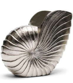 Sculptuur Beeld Zee Schelp, Zomer Deco - Shell Statue - Zilver