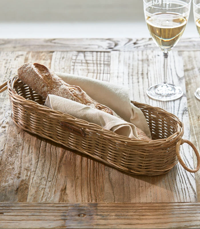 Broodmand Riet, Serveermand Brood - Fresh Baquette - Bruin 4 Broodmand Riet, Serveermand Brood - Fresh Baquette - Bruin - Afbeelding 2