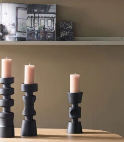 Midi Kandelaar - Mangohout - Zwart - 29x12x12 -Thuis Accessoires Winkel f3da10737775447fa5e30055e0010d8a