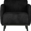 BePureHome Statement Fauteuil Met Arm - Polyester - Zwart - 77x72x93