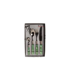 Bestekset Mona Lisa 18/10 16-delig Groen Groen 4-persoons -Thuis Accessoires Winkel f7cc2862daca467bbe69da77fb3765c3