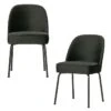 BePureHome Vogue Eetkamerstoel - Fluweel - Zwart - Set Van 2 -Thuis Accessoires Winkel f81cb53cf9db4541b2300ebc4b3ae9d4