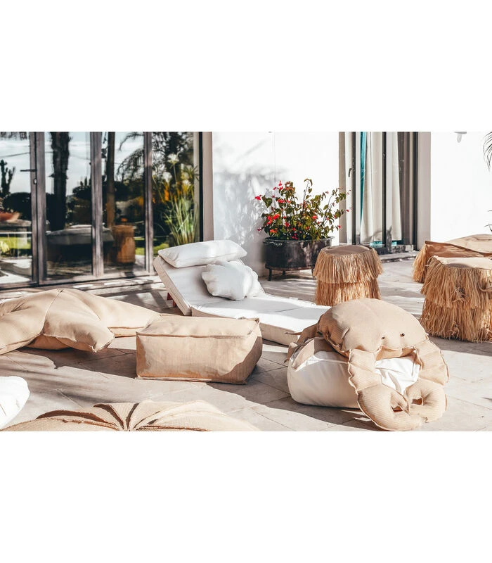 Vloerkussen Voor Buitengebruik In Raffia-effect M 7 Vloerkussen Voor Buitengebruik In Raffia-effect M - Afbeelding 5