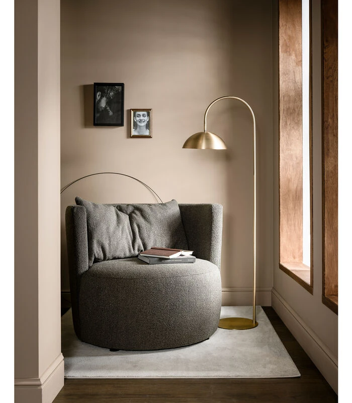 VTwonen Explore Fauteuil - Boucle - Bruin - 81x96x92 4 VTwonen Explore Fauteuil - Boucle - Bruin - 81x96x92 - Afbeelding 2