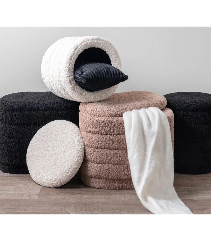 Leitmotiv Poef Cuddly - Bruin - 50x35x40 Cm 4 Leitmotiv Poef Cuddly - Bruin - 50x35x40 Cm - Afbeelding 2