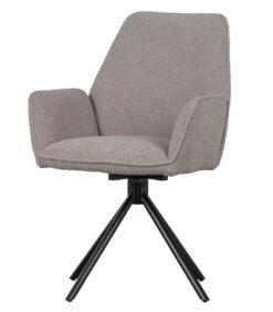 Amber Draai Eetkamerstoel - Bouclé - Grijs - Set V 2