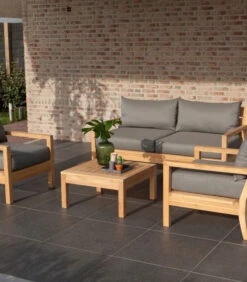 Loungestoel Tuin St. Peter - Teak - Grijs - 80x70x80 -Thuis Accessoires Winkel fefff9b2f29a4056aafbbc729f0626c2