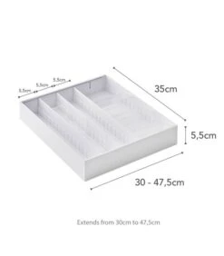 Yamazaki Extendable Diagonal Cutlery Tray - Tower - White -Thuis Accessoires Winkel ff0a39eca26c49caadc5f7f686647119